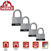 Herks by Winland Heavy Duty Laminated Padlock - Short Shackle (40mm-65mm)